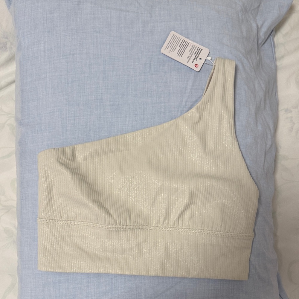 lululemon athletica Cream One-Shoulder Sports Bra